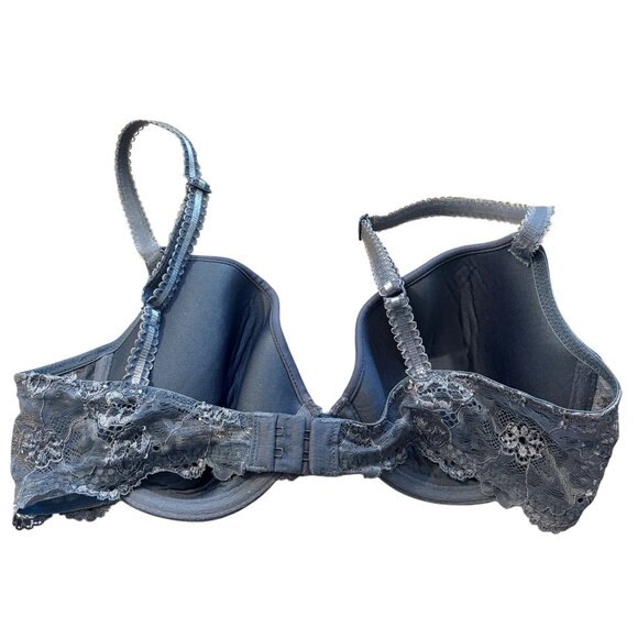 Wacoal 85340 French Garden Womens Lace Trim Underwire Bra 34C Blue - Picture 3 of 3
